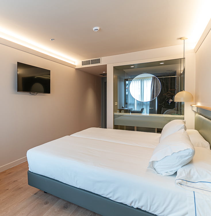 Double room Overview of the double room at Hotel Los Pasiegos